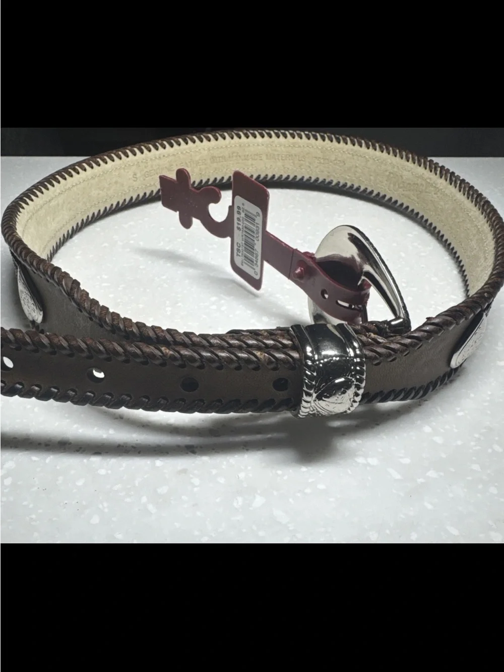 Wrangler Genuine Leather, Vintage, western belt women New With Tag 2x and small
